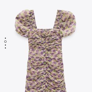 NWT ZARA DRAPED PRINT DRESS TRF SIZE S 7718/711/612